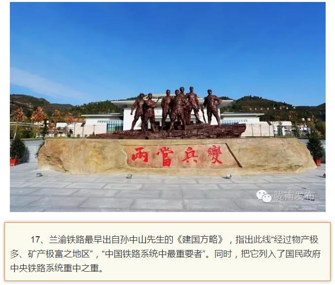 蘭渝鐵路最早由孫中山先生提出？在隴南，你不知道的事兒還有……