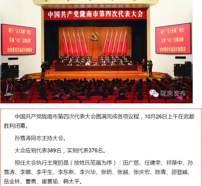市第四次黨代會勝利閉幕！選出新一屆領(lǐng)導(dǎo)班子