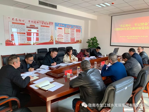 市龍江集團(tuán)黨支部召開“不忘初心、牢記使命”專題組織生活會(huì)和民主評(píng)議黨員會(huì)議